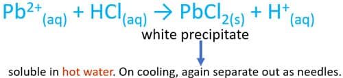 Pb2+ + HCl = PbCl2